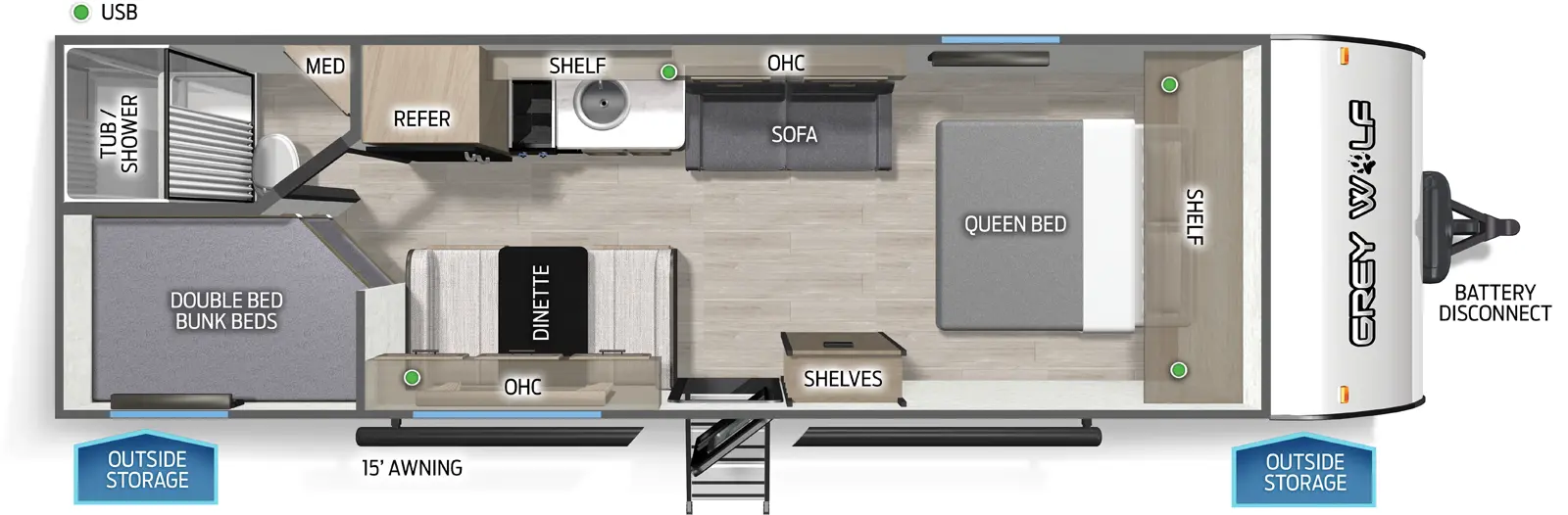 Grey Wolf 26LP Floorplan